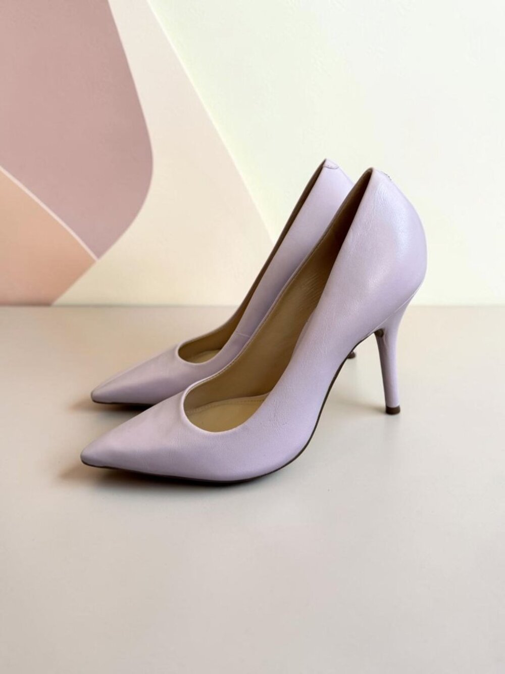 AREZZO Purple Leather Pointed Toe Heels Size 5.5